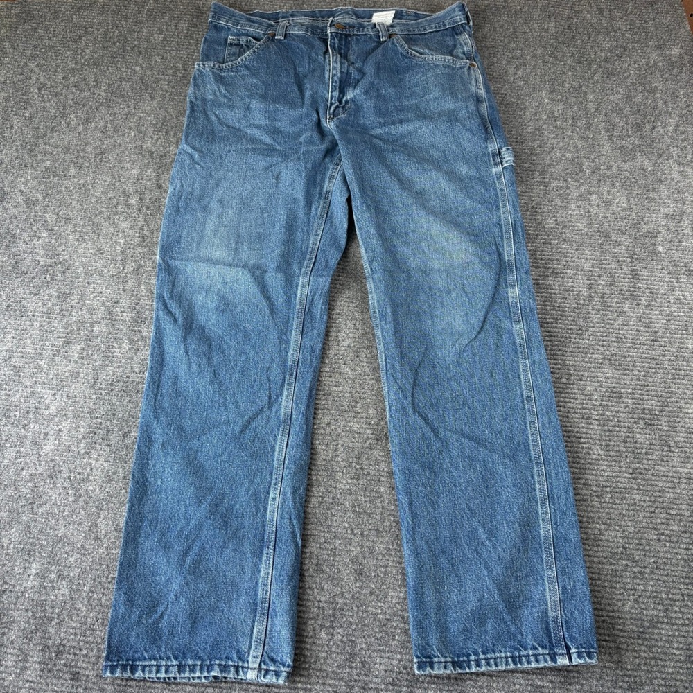 Key Mens Blue Cotton Carpenter Workwear Utility Jeans 36x32 402.45